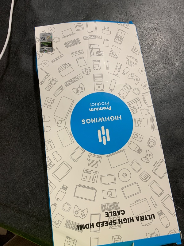 Photo 1 of 10K 8K HDMI 2.1 Cable 2-Pack 6.6FT, Highwings Certified 48Gbps Ultra High Speed Slim HDMI Cord,Support 4K@120Hz 8K@60Hz, HDCP 2.2&2.3, Dynamic HDR,eARC,DTS:X, Compatible with Roku TV/HDTV/PS5/Blu-ray