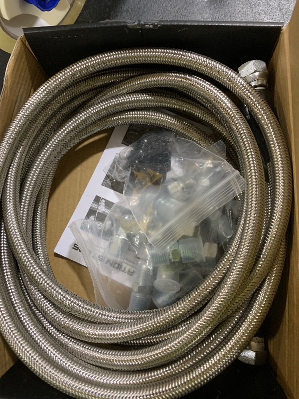 Photo 1 of 6AN 70" Transmission Fluid Oil Cooler Hose Line kit for GM Chevy Transmission 4L80E TH350 TH400 4L60E 700R4 200-4R TR6060 Ford AOD 4R100 4R70W and C5 Stainless Steel Braided PTFE Hose