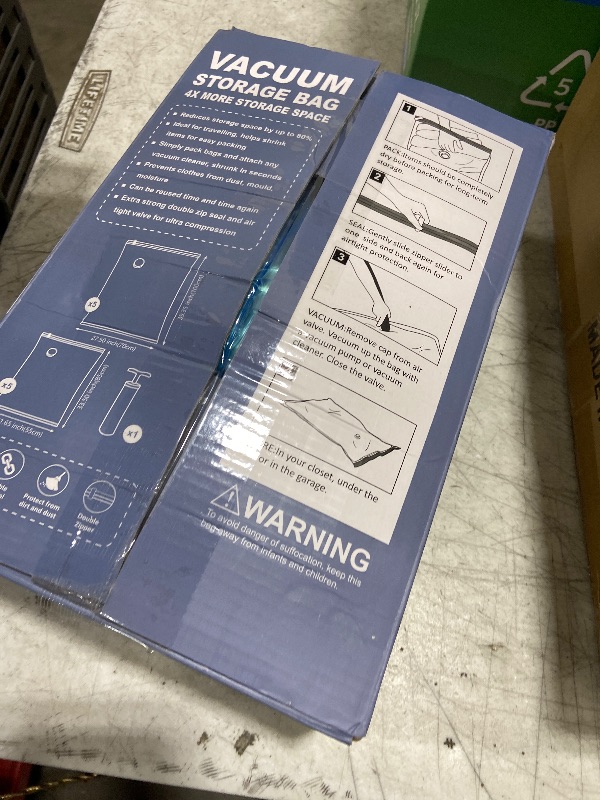 Photo 1 of 10 Pack Vacuum Storage Bags with Pump, 5 Jumbo and 5 Large Space Saver Vacuum Storage Bags, Vacuum Seal Bags for Clothing, Comfoters, Pillows, Blanket, Bedding