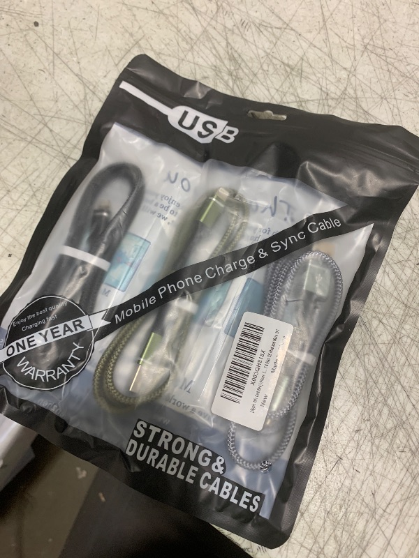 Photo 1 of [Apple MFi Certified] iPhone Charger Fast Charging 3-Pack 3FT Lightning Cable Nylon Braided iPhone Charger Cord Compatible with iPhone 14 13 12 11 Pro Max XR XS X 8 7 6 Plus SE iPad and More 3FT