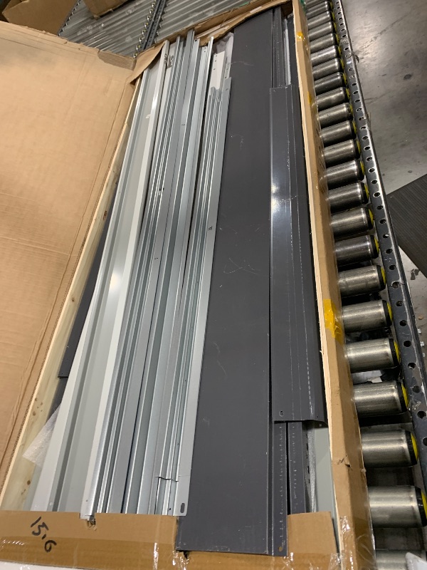 Photo 1 of [SOLD FOR PARTS ] [BOX 1 OF 2]  DWVO 8'x6' Large Metal Outdoor Storage Shed, Heavy Duty Tool Storage Sheds for Backyard Patio Lawn - Ideal for Bicycles, Garden Tools, and Lawn Equipment, Easy-to-Assemble, Dark Gray