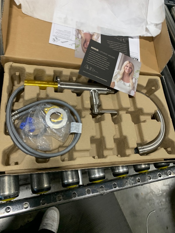 Photo 1 of [SOLD FOR PARTS] Kohler K28357-VS Edalyn by Studio McGee 1.5 GPM Single Hole Bar Faucet Vibrant Stainless