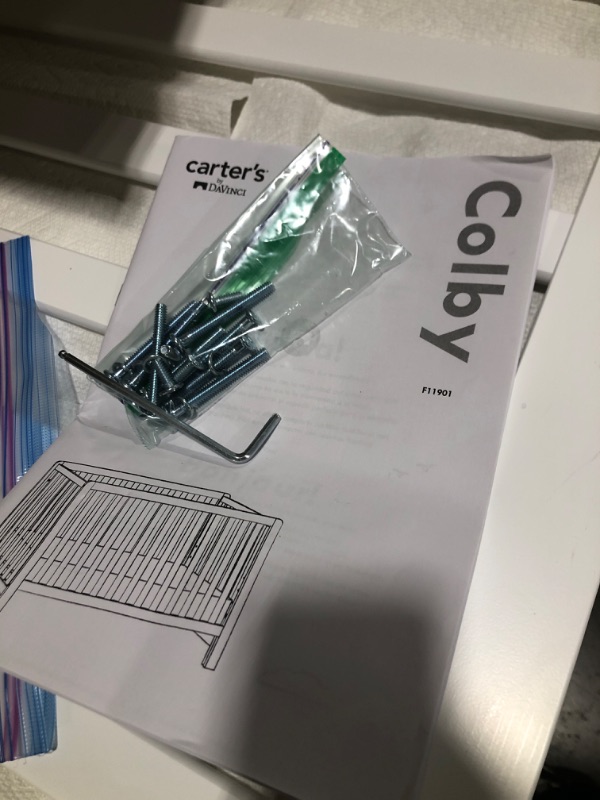 Photo 1 of Carter's by DaVinci Colby 4-in-1 Convertible Baby Crib - GREENGUARD Gold Certified Convertible White Baby Crib to Toddler Bed, Daybed, Full-Size Bed, Easy to Assemble - 4 Adjustable Mattress Heights