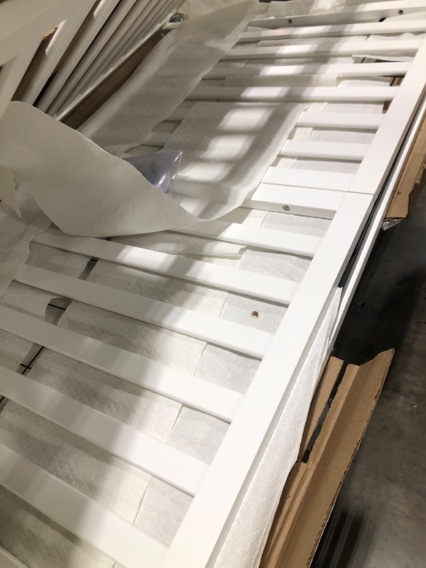 Photo 1 of Carter's by DaVinci Colby 4-in-1 Convertible Baby Crib - GREENGUARD Gold Certified Convertible White Baby Crib to Toddler Bed, Daybed, Full-Size Bed, Easy to Assemble - 4 Adjustable Mattress Heights