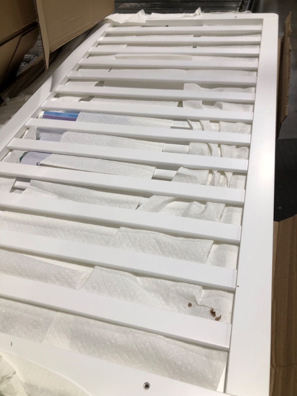 Photo 1 of Carter's by DaVinci Colby 4-in-1 Convertible Baby Crib - GREENGUARD Gold Certified Convertible White Baby Crib to Toddler Bed, Daybed, Full-Size Bed, Easy to Assemble - 4 Adjustable Mattress Heights