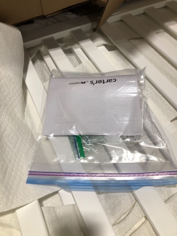 Photo 1 of Carter's by DaVinci Colby 4-in-1 Convertible Baby Crib - GREENGUARD Gold Certified Convertible White Baby Crib to Toddler Bed, Daybed, Full-Size Bed, Easy to Assemble - 4 Adjustable Mattress Heights