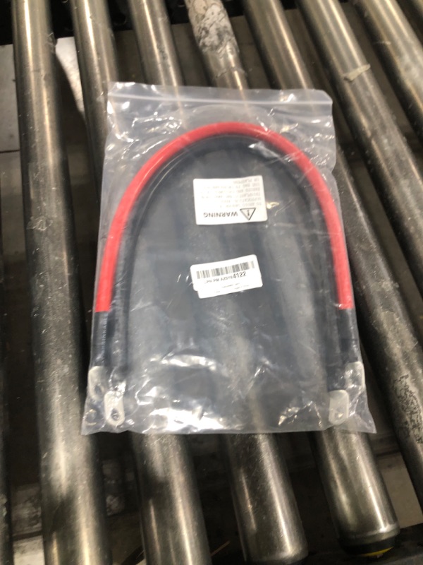 Photo 1 of 1/0 AWG Gauge Battery Cable Power Inverter Cables with 3/8 Inch lugs for Solar Marine RV Car Truck Tractor Motorcycle 2pcs (2FT)