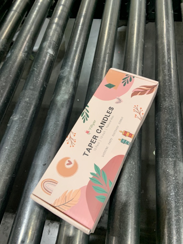 Photo 1 of 10 Inch Baby-Pink Taper Candles for Home Decoration, 10 Pack Unscented Candlesticks for Dinner Wedding Party, Smokeless and Dripless Candle Sticks