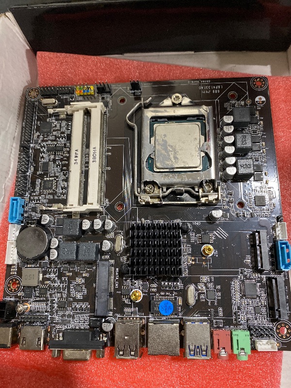 Photo 1 of H81 LGA 1150 Motherboard, Channel DDR3 Micro ITX Computer Motherboard, M.2 Support, 2 SATA Gaming Motherboard for Core I3 I5 I7 4th 5th Generation CPU