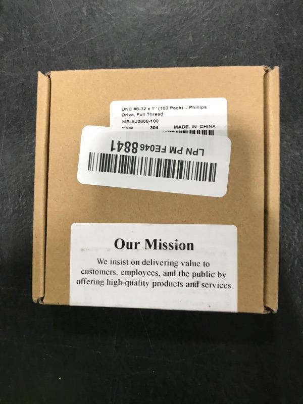 Photo 1 of #8-32 x 1 (100 Pack) Phillips Flat Head Machine Screws, Stainless Steel 304 (18-8), UNC Coarse Thread, Countersunk Head Machine Screws, Phillips Drive #2