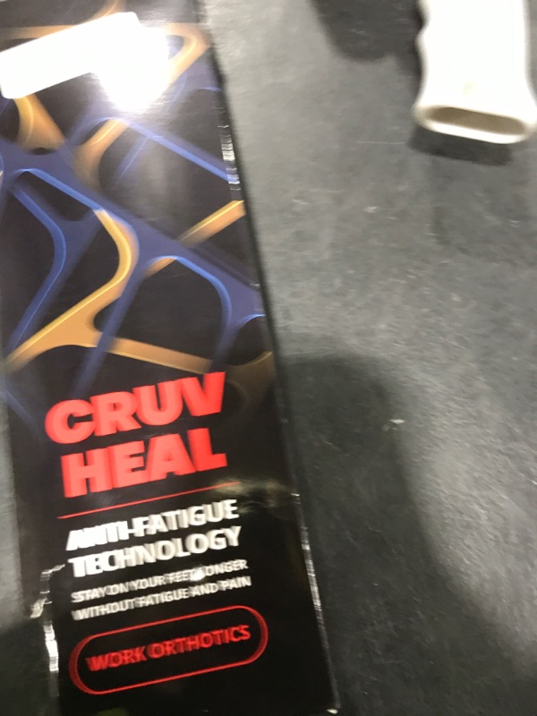 Photo 1 of (New) Work Orthotic Insoles - Anti Fatigue Medium Arch Support Shoe Insert Men Women - Plantar Fasciitis Flat Feet - Relieve Foot Pain - Work Boot Insoles Standing All Day (XL, Blue Lines)