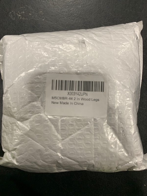 Photo 1 of 2 Inch Wood Furniture Feet Set of 4 Replacement Bun Feet Predrilled M8 Bolt Small Round Furniture Legs for Sofa Couch Ottoman Screw in