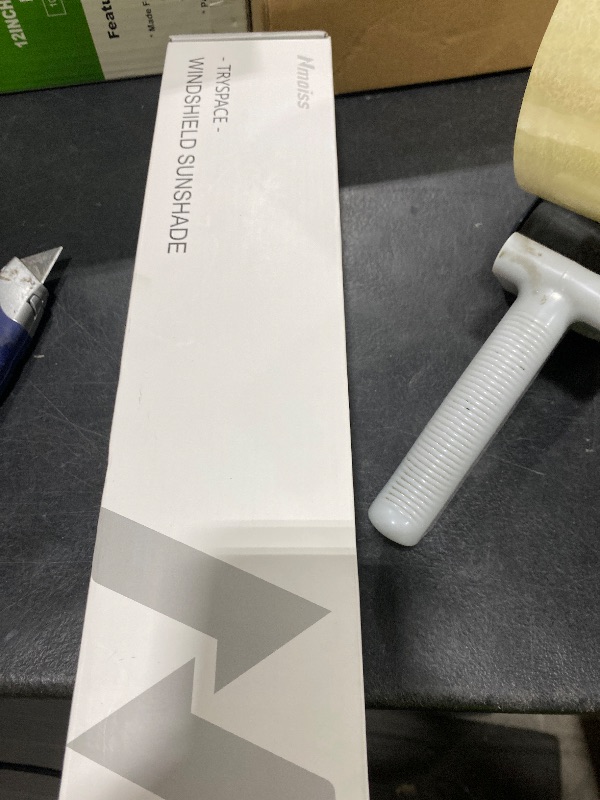 Photo 1 of [2025 Upgrade] Nmoiss Windshield Sun Shade Umbrella - [Vinyl Coating Heat Shield] Protect Car from Sun Rays & Heat Damage Keep Cool and Protect Interior, Spring Structure Edge Medium 56" L x 31" W