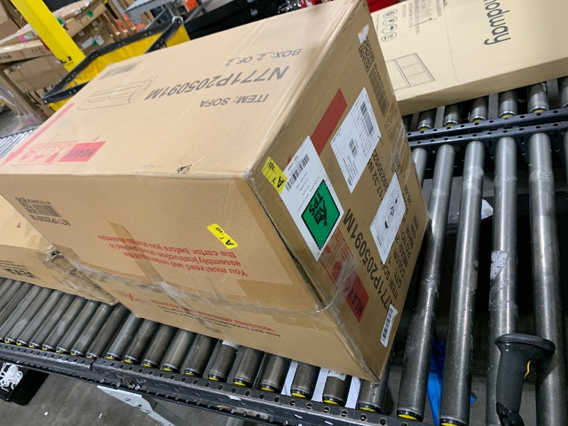 Photo 1 of *PARTIAL SET* *ONLY BOX 2* Christopher Knight Home Almad 2 Pieces Sofa Couch Set, Cozy 3-Seater Sofa and Loveseat for Living Room, Upholstered Couch Chair, Soft Seating Lounge Sofa with Wood Frame, Fabric, Beige