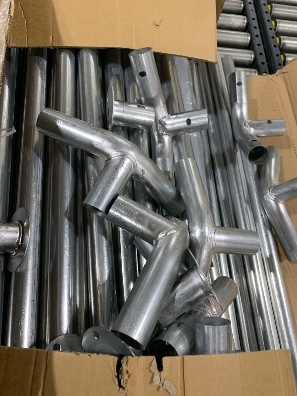 Photo 1 of *PARTIAL SET* VEVOR Outdoor Storage Shed, 7 x 12 ft Portable Storage Tent with Roll-up Door & Vents, Waterproof Canopy Shed Shelter, Heavy Duty Frame, Patio Garage Carport for Motorcycle, Lawn Mower, Bike, Grey