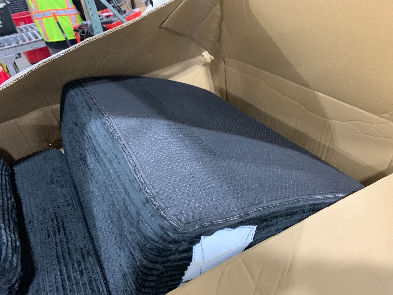 Photo 1 of *partial set* COMAX Convertible Sofa Bed Queen, Corduroy Folding Floor Couch Pull Out Couch Bed Futon Sleeper with Pillows, Fold Out Boneless Sofa Comfy Lounge Mattress Loveseat for Living Room Bedroom, Black