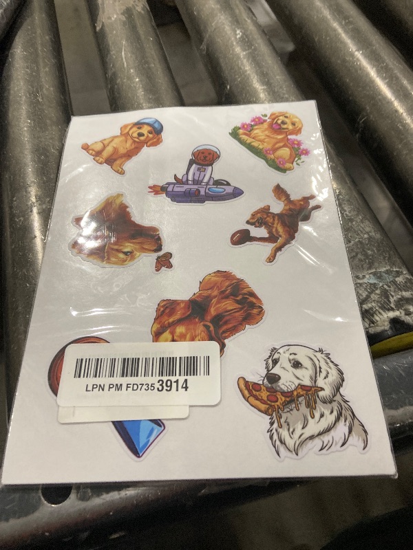 Photo 1 of 100pcs Golden Retriever Stickers Waterproof Decals for Water Bottles Laptop Luggage Computer Scrapbooking Teens Adults Girls Kids Funny Party Birthday Decorations