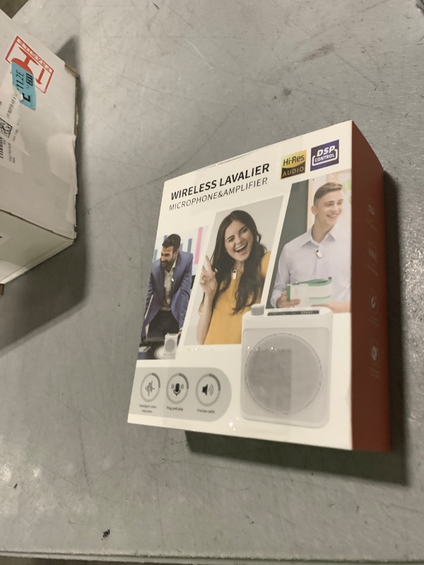 Photo 1 of 15W Wireless Voice Amplifier with 2 Magnetic Lavalier Mics & Noise Reduction - Bluetooth 5.3 PA System for Teachers, Tour Guide, Yoga - 15H Rechargeable Battery, Waist-Mount Design (White)