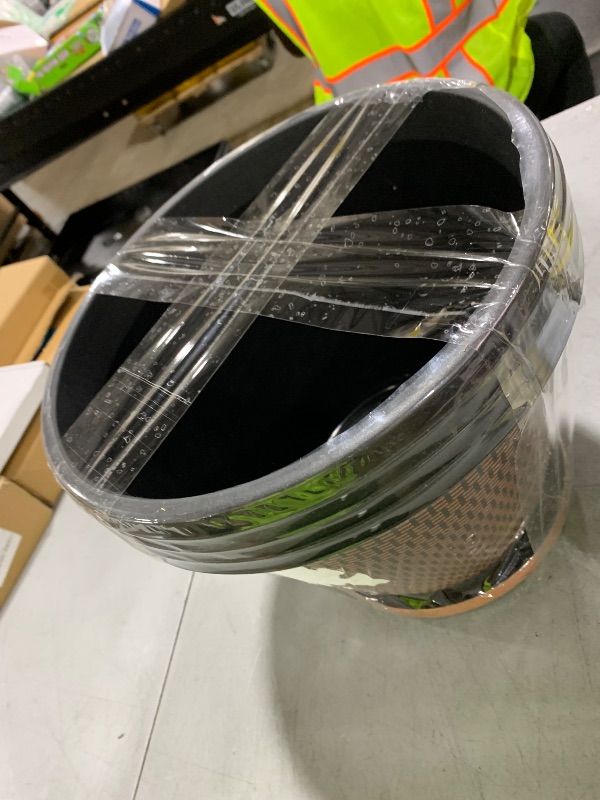 Photo 1 of 12 inch Pots for Plants, 4 Pack Large Outdoor Planter Pot with Drainage Holes & Saucers, Plastic Flower Pots for Indoor Plants, Decorative Garden Pots for Indoor & Outdoor Plant (Black Copper)