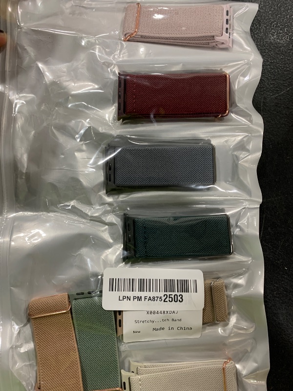 Photo 1 of 10 Pack Stretchy Bands Compatible with Apple Watch Band 40mm 38mm 41mm 42mm 44mm 45mm 46mm 49mm Women Men, Water-Resistant Solo Loop Elastic Sport Straps for iWatch Series 11 10 9 8 7 6 5 4 3 SE Ultra