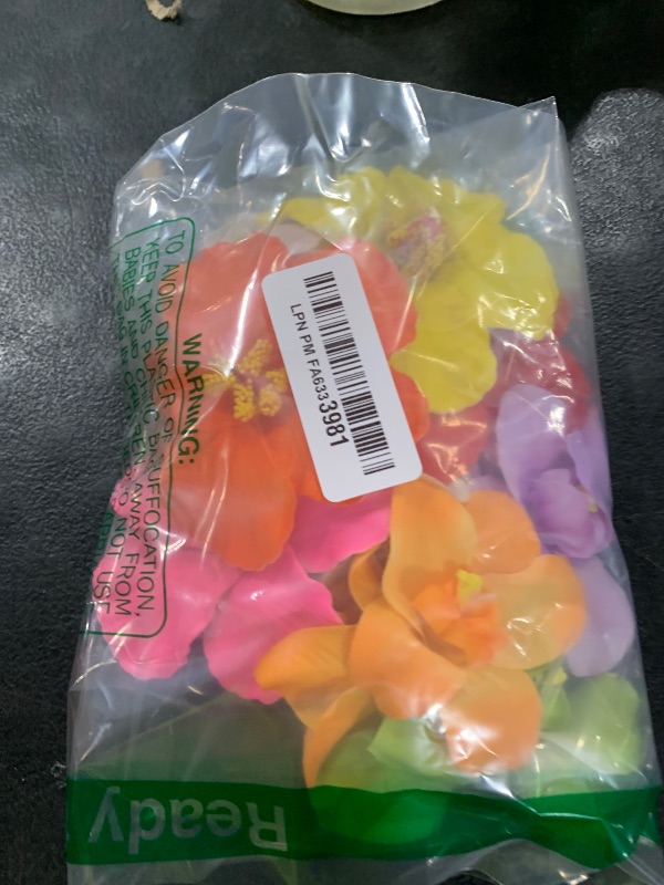 Photo 1 of 10 Pcs Hawaiian Flower Hair Clips for Women, Plumeria Hibiscus Hair Clips, 3.5 Inch Artificial Flower Clips for Vacation Party Beach Seaside