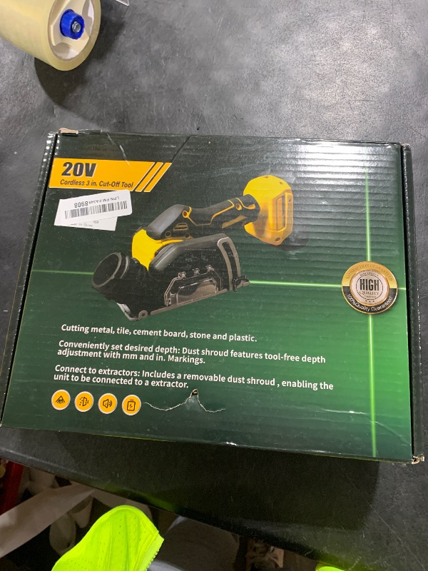 Photo 1 of *NONFUNCTIONAL** Cordless Cut Off Tool compatible with Dewalt 20V MAX Battery, AODERTI Rotorazer Saw Brushless and Compact, Tile Cutter 10,000RPM, 5 Saw 3” Blades for Metal, Wood, Tile and Plastic (Bare Tool Only)