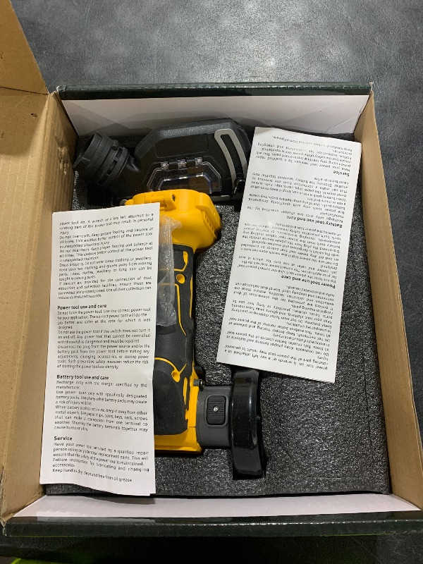 Photo 1 of *NONFUNCTIONAL** Cordless Cut Off Tool compatible with Dewalt 20V MAX Battery, AODERTI Rotorazer Saw Brushless and Compact, Tile Cutter 10,000RPM, 5 Saw 3” Blades for Metal, Wood, Tile and Plastic (Bare Tool Only)