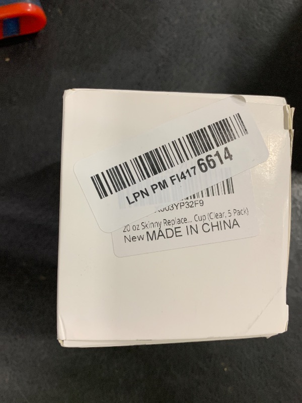 Photo 1 of 20 oz Skinny Replacement Lids Tumbler Replacement Lids Plastic Splash Resistant Covers Spill Proof Skinny Cup Covers for Mouth Cooler Cup (Clear, 5 Pack)