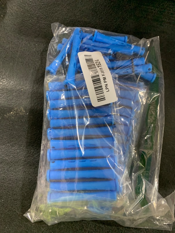 Photo 1 of 48 Pieces Hair Perm Rods Short Cold Wave Rods Plastic Perming Irons Hair Curling Rollers Curlers with Steel Pintail Comb Rat Tail Comb for Hairdressing Styling Supplies(0.35 Inch,Blue and Dark Blue)