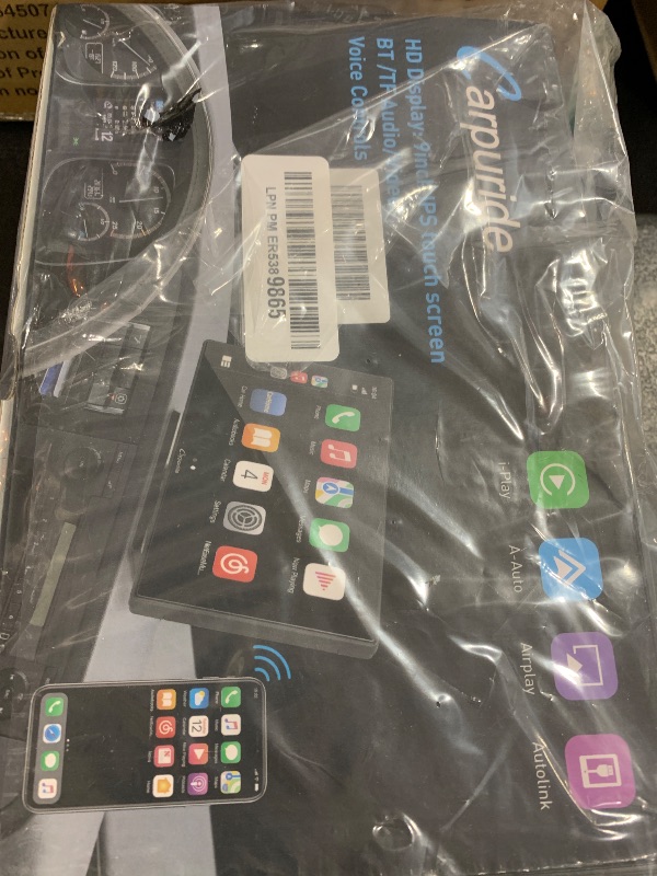 Photo 1 of 2025 CARPURIDE 9 Inch Car Play Screen for Car, Compatible with Wireless/Wired Apple CarPlay, Android Auto and Mirror Link - Bluetooth Audio, Navigation,Siri, FM, AUX