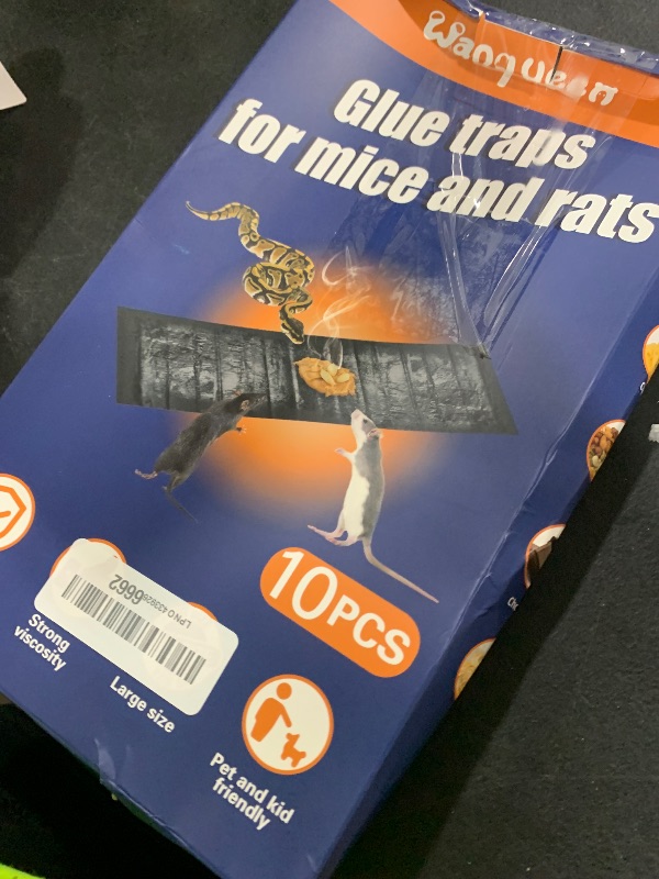 Photo 1 of 10 Pack Sticky Mouse Trap, Super Large 47.2 * 11'' Glue Traps for Mice, Peanut Taste Pheromone Rats Traps Indoor for Home, Rodent Snakes Spiders Roaches