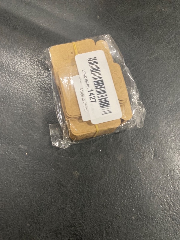 Photo 1 of 100Pack Earring Cards Holder Jar Shape Earring Display Cards Kraft Paper Cards 1.96"x1.57"