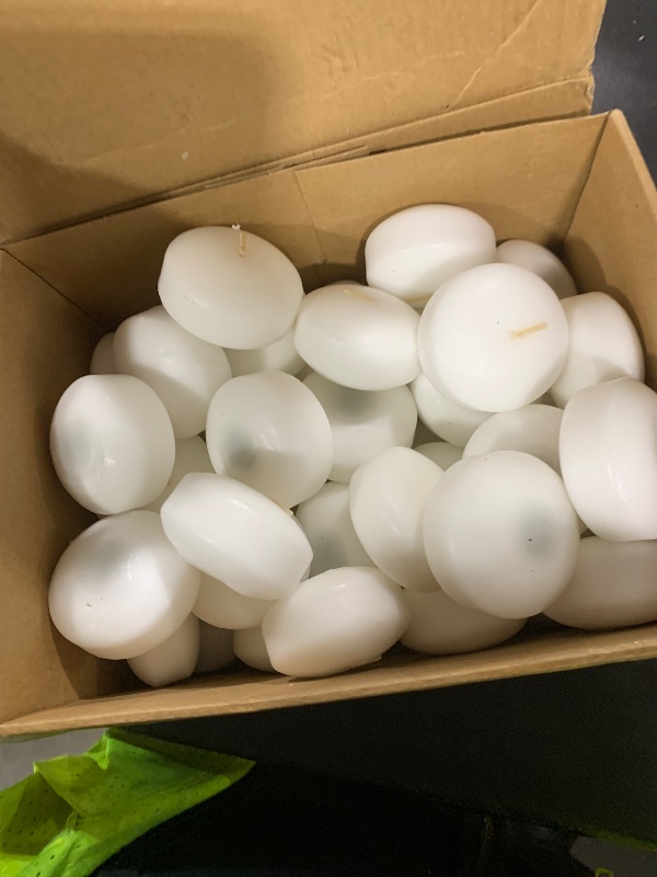 Photo 1 of 48 Pack 2 inch White Floating Candles Unscented Floating Candle for Centerpieces 5-6 Hours Burning 2” Floating Candle Bulk for Wedding Christmas