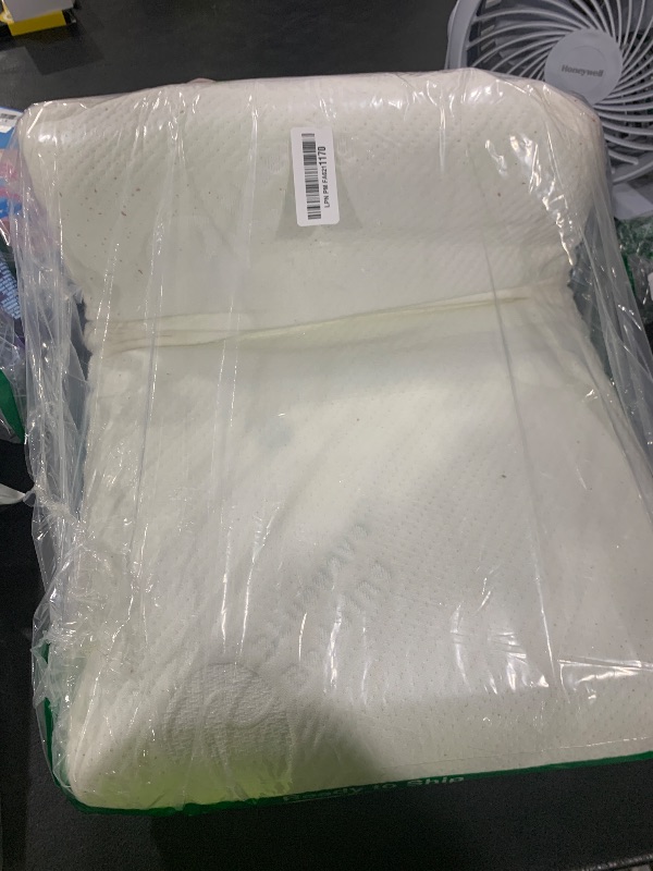 Photo 1 of *dirty*Bluewave Bedding Slim Gel Memory Foam Pillow for Stomach, Back and Side Sleepers - Therapeutic Design for Spinal Alignment, Better Breathing and Enhanced Sleeping (4-Inches Height, Standard)