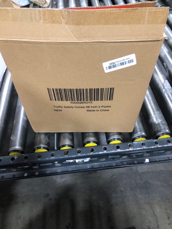 Photo 1 of [2 Pack]28 Inch Collapsible Traffic Safety Cones - Parking Cones with Reflective Collars, Orange Safety Cones for Parking lot, Driveway, Driving Training etc