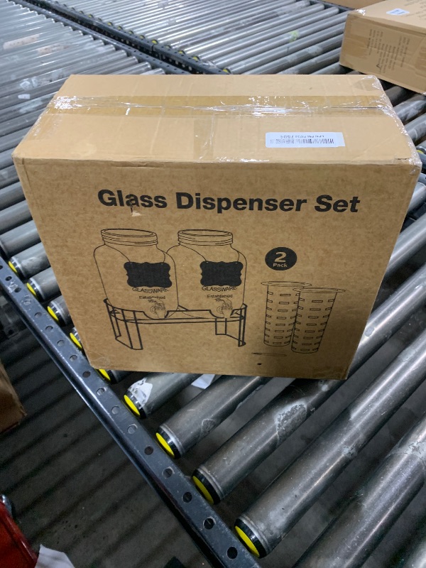 Photo 1 of 1 Gallon Glass Drink Dispensers For Parties?Lemonade Beverage Dispenser With Stand And Spigot For BBQ, Picnic, Party,Laundry Detergent Dispenser