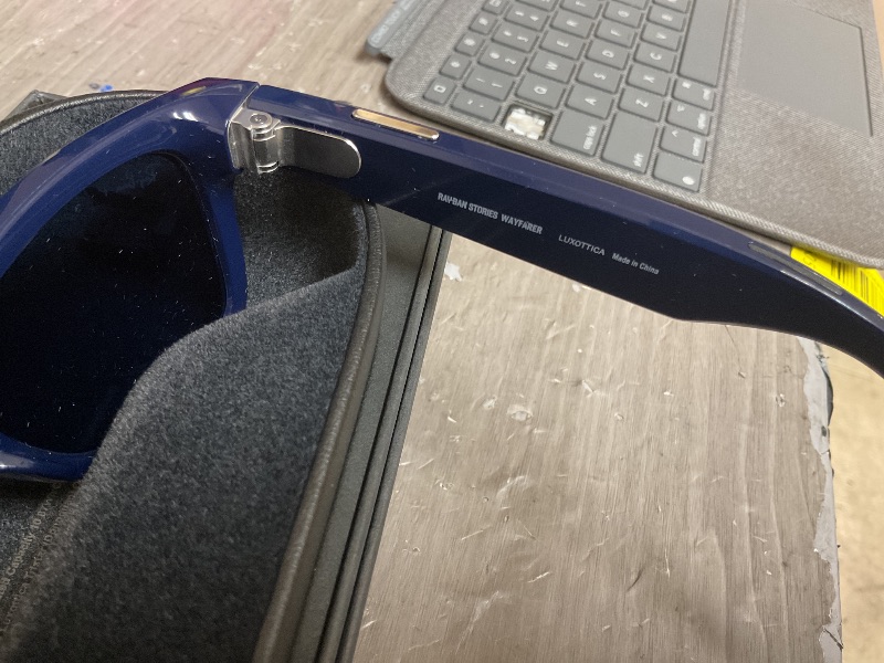 Photo 10 of Ray-Ban Stories | Wayfarer Square Smart Glasses, Shiny Blue/Dark Blue Polarized, 50 mm