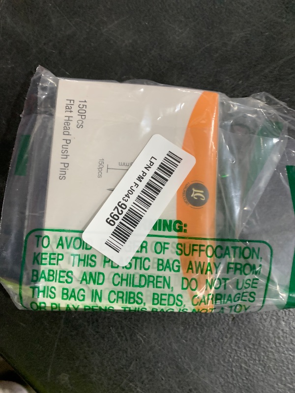 Photo 1 of 150 Pack Clear Push Pins Tacks by Luxurecourt, Flat Head Thumbtacks for Bulletin Board, Wall Hanging, Cork Board, Shadow Box, Heavy Duty Plastic Head with Steel Point in Reusable Storage Box.