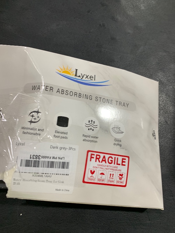 Photo 1 of 3PCS Stone Drying Tray, Water Absorbing Stone Tray for Sink, Stones Soap Trays, Fast Dry Diatomite Stones Mat,Used for Hand Soaps,Sponge,Toothbrush Holder in Bathroom Counter and Kitchen Sinks