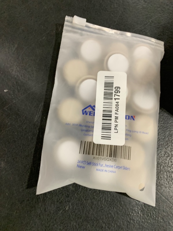 Photo 1 of 24 PCS Self-Stick Furniture Sliders,1 Inch Furniture Glides for Carpet,Furniture Moving Pads for Furniture-Adhesive Carpet Sliders