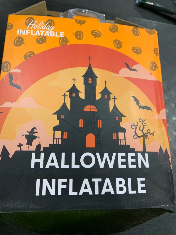 Photo 1 of zukakii 9.5Ft Towering Halloween Inflatables Decorations Outdoor UFO Alien, Huge Halloween Blow Up Yard Decorations UFO Alien Invasion with Built-in LED Light Strong Blower for Festival Party Lawn