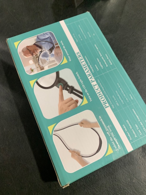 Photo 1 of 10X 30X Large Hands Free Magnifying Glass for Reading, Magnifying Glass with 3 Color LED Light, Flexible Gooseneck Magnifier for Reading,Sewing,Close Work, Seniors