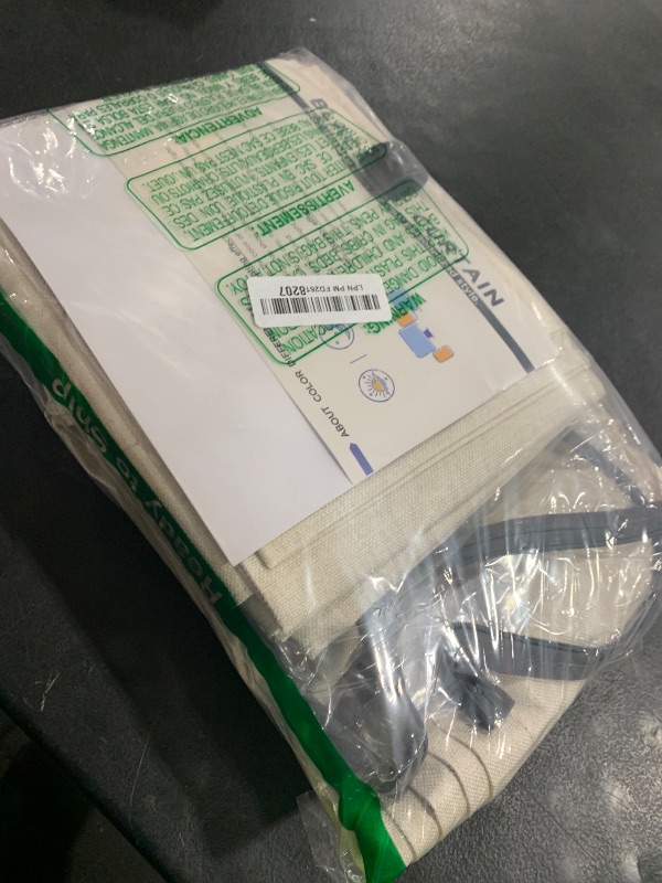 Photo 1 of 100% Blackout Shield Linen Blackout Curtains for Bedroom 84 Inches Long, Back Tab/Rod Pocket Living Room Drapes, Thermal Insulated Blackout Curtains 2 Panels Set, 50" W x 84" L, Cream