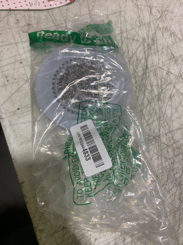 Photo 1 of 2 PCS Chainlink Kitchen Sink Drain Strainer, Anti-Rust Reversible Easy Clean Sink Drain Basket, 304 Stainless Steel Sink Strainer Food Catcher for Garbage Disposal, 4.4" Diameter Large Wide Rim