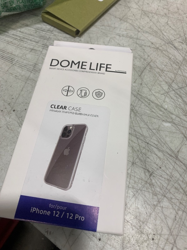 Photo 1 of [Dome Life] Apple iPhone 12/12 Pro Clear case by Whitestone, Premium Tempered Glass Back Cover - Clear