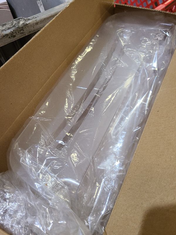 Photo 1 of 240323002 Refrigerator Door Bin Shelf Compatible with Frigidaire or Electrolux, Bottom 2 Shelves on Refrigerator Side, Clear, Double Unit, Replaces PS429725, AP2115742