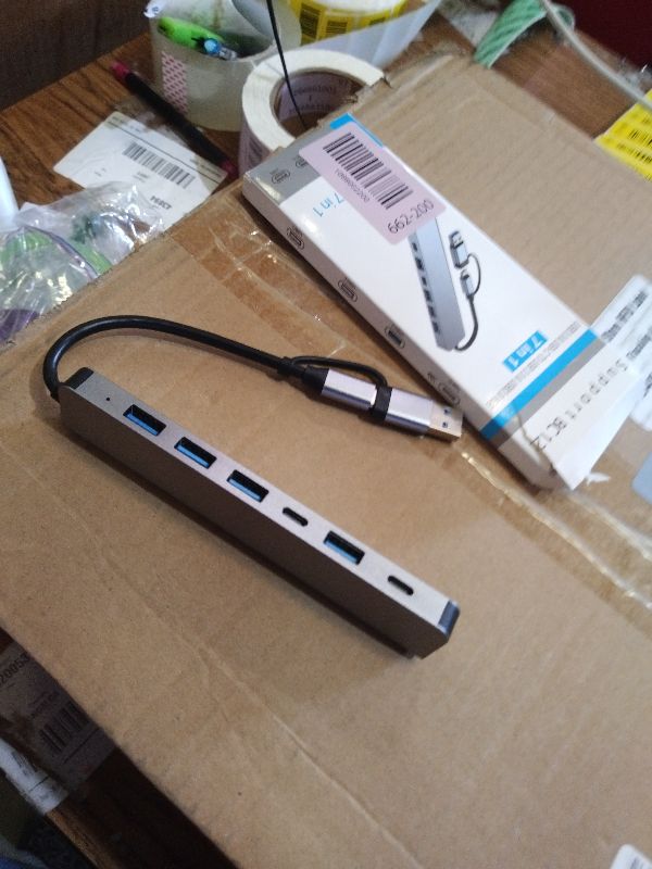 Photo 1 of ?Upgrade? USB C/USB Hub, BERLAT Aluminum 7 in 1 USB C & USB Hub with USB 3.0, USB 2.0 Ports for PC/Laptops/MacBook Pro/Air/iMac/iPad and More Devices