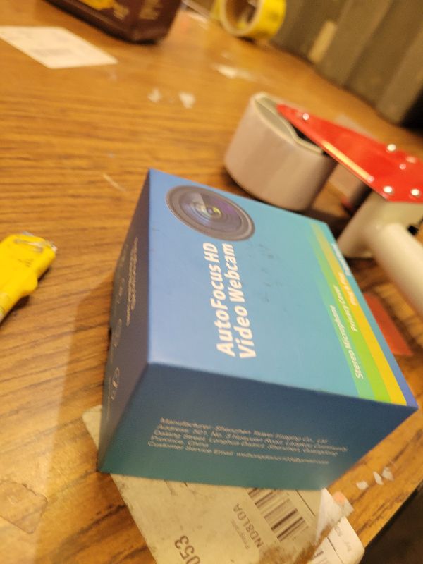 Photo 1 of 1080P Full HD Webcam with Noise-Canceling Mic, Auto Light Correction, Privacy Cover and Wide Angle Lens, Plug & Play USB Camera for Laptop/Desktop/PC/Mac, Compatible with Zoom/Skype/Teams/Streaming