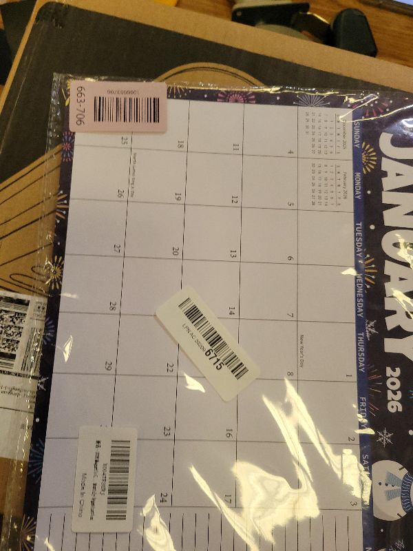 Photo 1 of 2026 Magnetic Calendar for Refrigerator, 18 Months Fridge Calendar from January 2026 to June 2027, 11.5"x9" Monthly Planner with Magnet Back for Family & Kitchen Monthly Organization