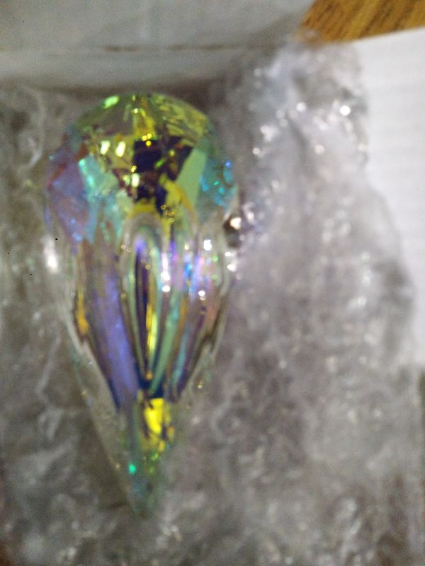 View 2 of 120mm/4.7in Crystal Prism Suncatcher Window Hanging Sun Catchers AB Colored Crystals Faceted Prism Rainbow Maker Pendant Ornament for Christmas Tree